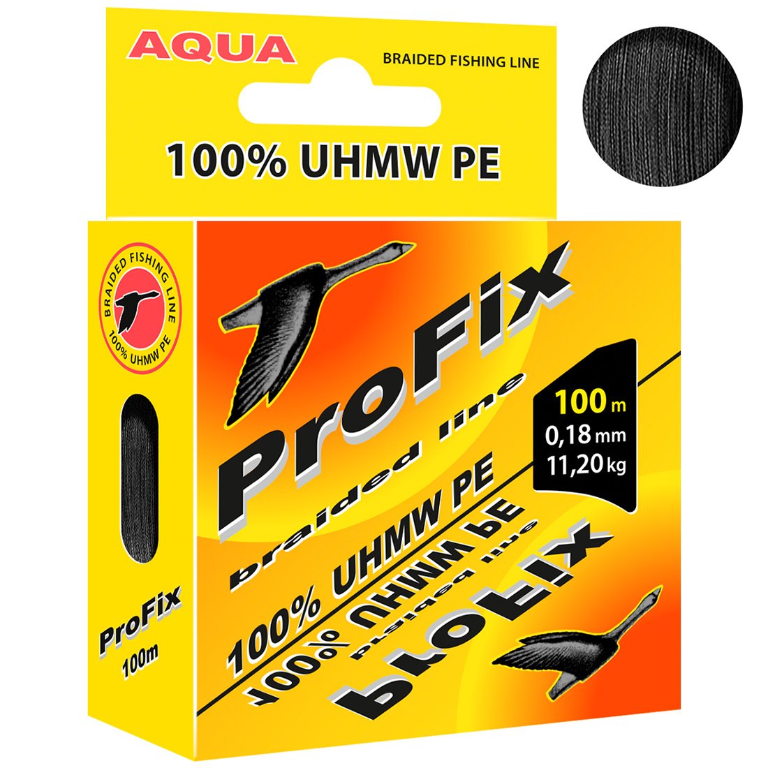 

Плетеный Шнур Для Рыбалки Aqua Profix Black 0,18mm 100m, Черный, ProFix