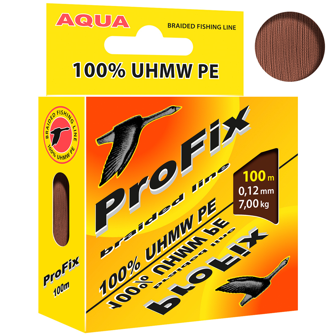 

Плетеный Шнур Для Рыбалки Aqua Profix Brown 0,12mm 100m, Коричневый, ProFix