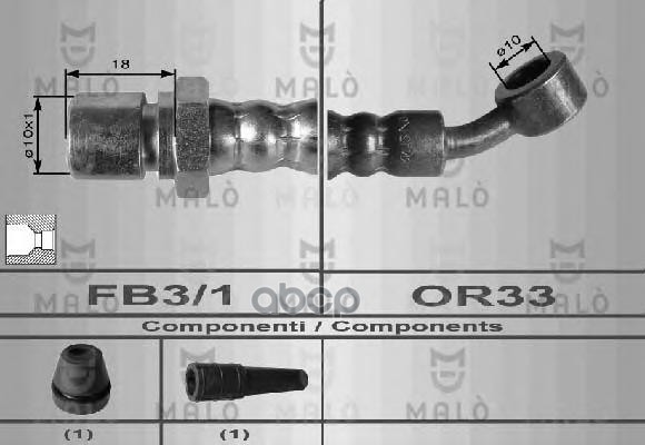 

Шланг Тормозной Malo 80013