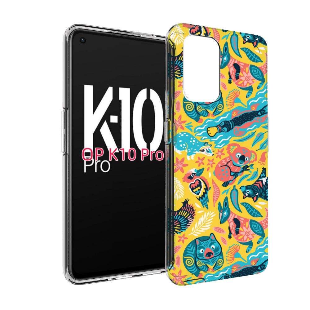 

Чехол MyPads seamless-pattern для OPPO K10 Pro, Прозрачный, Tocco
