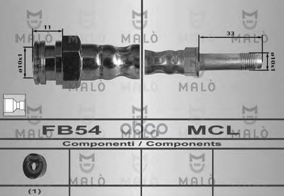 

Шланг Тормозной Malo 80256