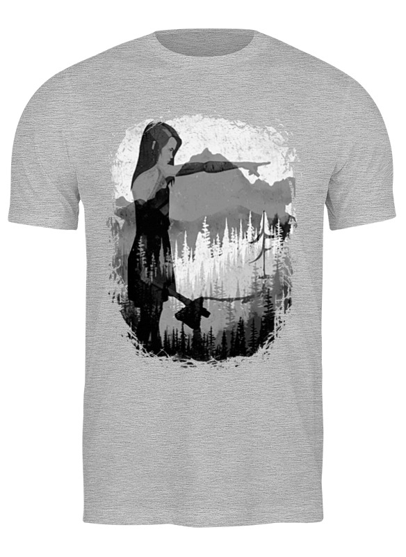

Футболка мужская Printio Forest girl серая L, Серый, Forest girl