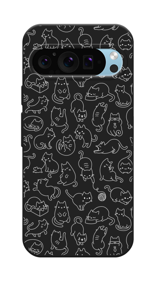 

Чехол Awog на Google Pixel 9 Pro XL "Шкодливые котики", Прозрачный;бежевый, 272152-1
