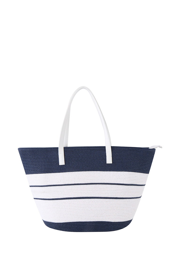 Пляжная сумка женская Daniele Patrici 210850, белый, темно-синий