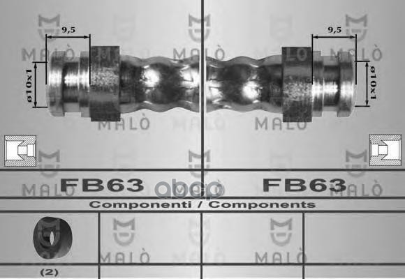 Шланг Тормозной Malo 80554