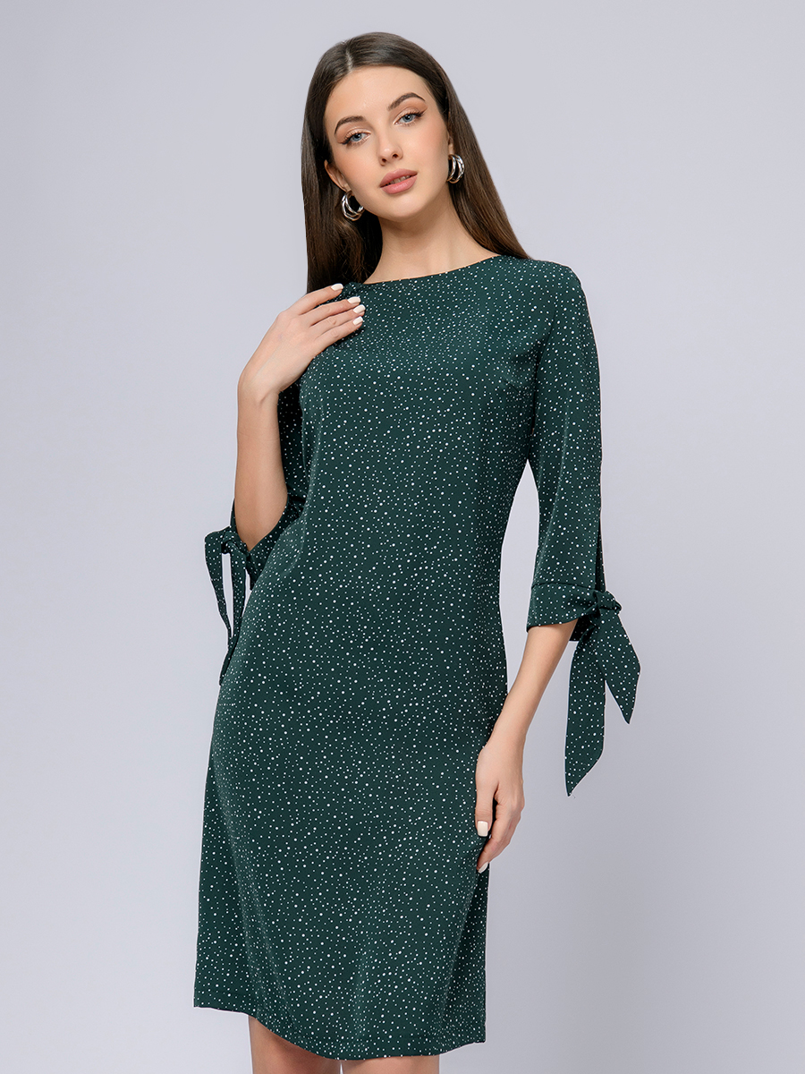 Платье женское 1001dress 0102558 зеленое 42 RU