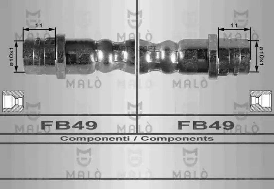 

Шланг Тормозной Malo 8903