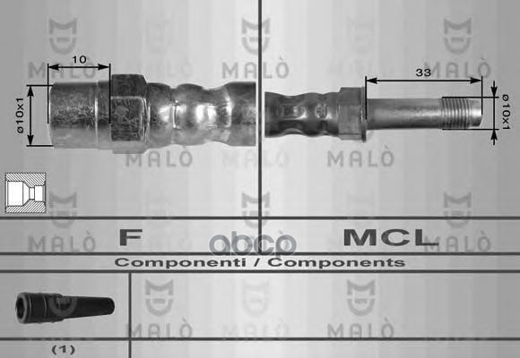 

Шланг Тормозной Malo 8912
