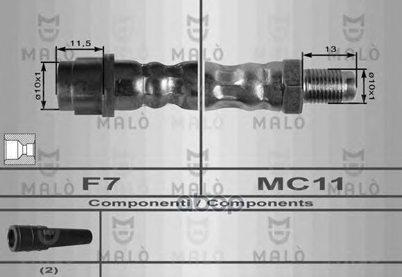 

Шланг Тормозной Malo 8927