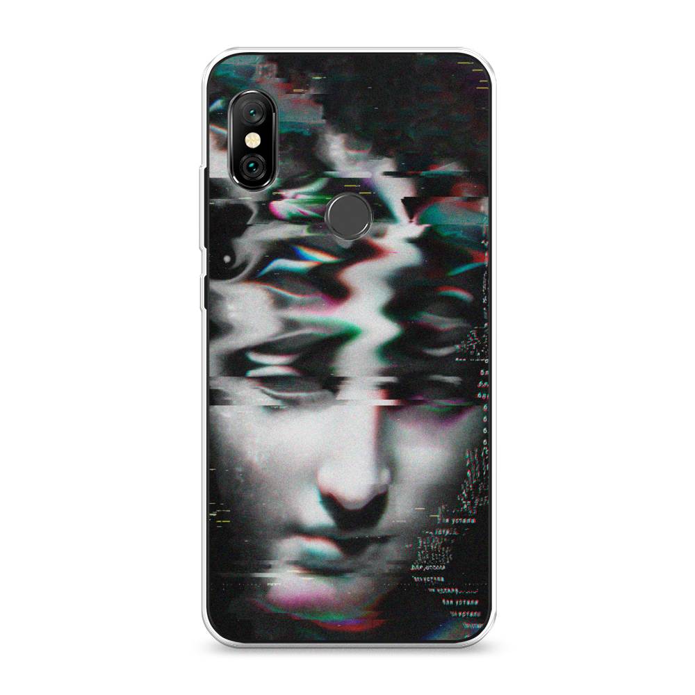 фото Силиконовый чехол "glitch art" на xiaomi redmi note 6 pro awog