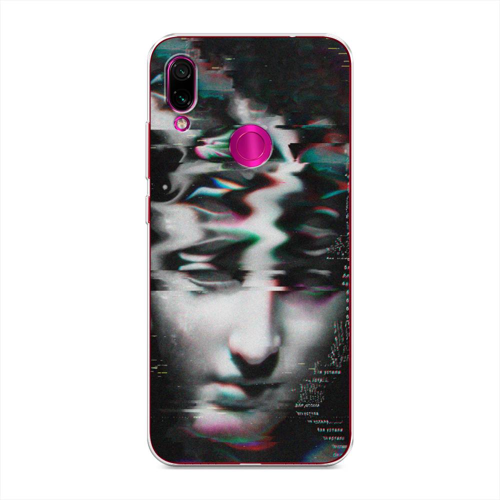 фото Силиконовый чехол "glitch art" на xiaomi redmi note 7 awog