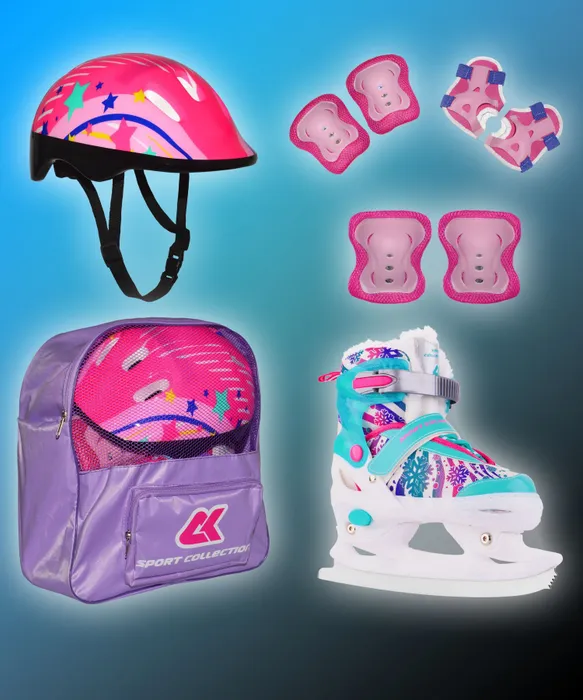 

Коньки детские Sport Collection Lovely, Mint, 33, 34, 35, 36, Бирюзовый;белый;розовый, Lovely