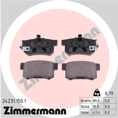 

Колодки Дисковые Задние Honda Cr-V/Fr-V 1.7I/1.8I/2.0I/2.2Ctdi 02> 24231.150.1
