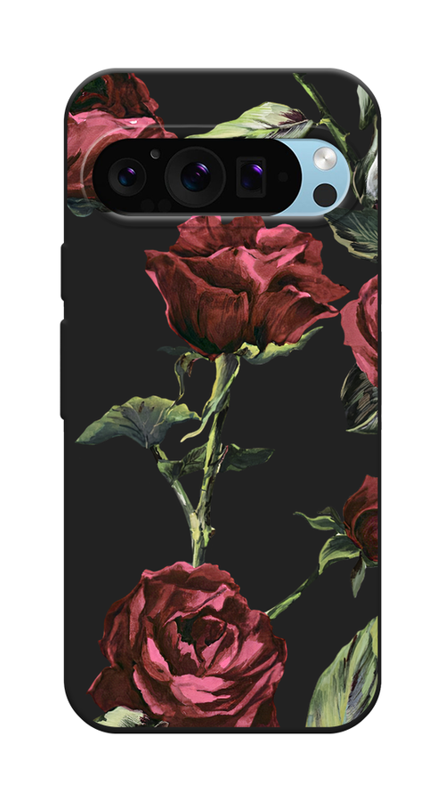 

Чехол Awog на Google Pixel 9 Pro XL "Бордовые розы фон", Бордовый, 272152-1