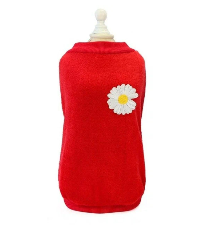 

Толстовка для собак Ромашка красная 2XL, Красный
