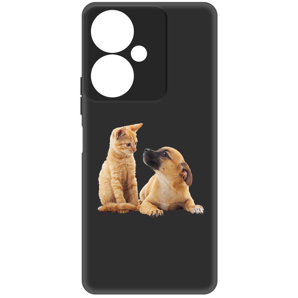 

Чехол-накладка Krutoff Soft Case Лучшие друзья для Vivo Y27 4G черный