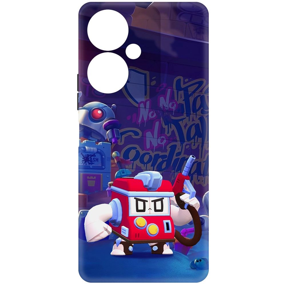 

Чехол-накладка Krutoff Soft Case Brawl Stars - V8-БИТ для Vivo Y27 4G черный