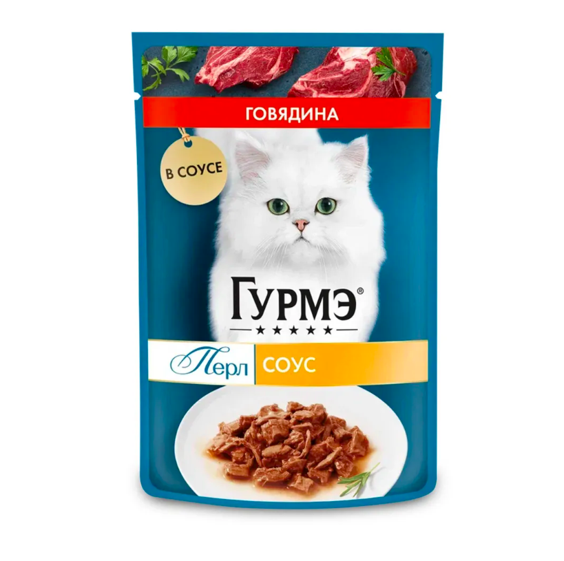 

Влажный корм для кошек Гурмэ Перл Нежное филе с индейкой в соусе 9 шт по 75 г, Перл Нежное филе