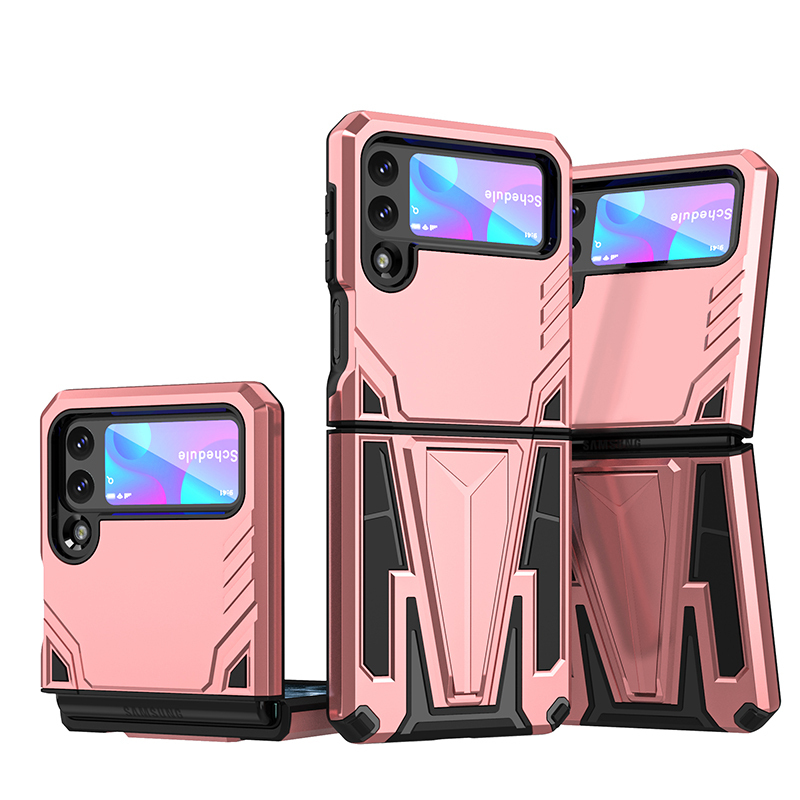 фото Чехол rack case для samsung galaxy z flip 3 (rose gold) black panther