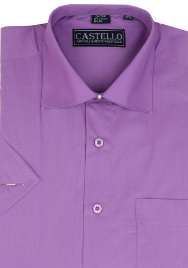 Рубашка мужская CASTELLO AVR1141 фиолетовая 40/178-186