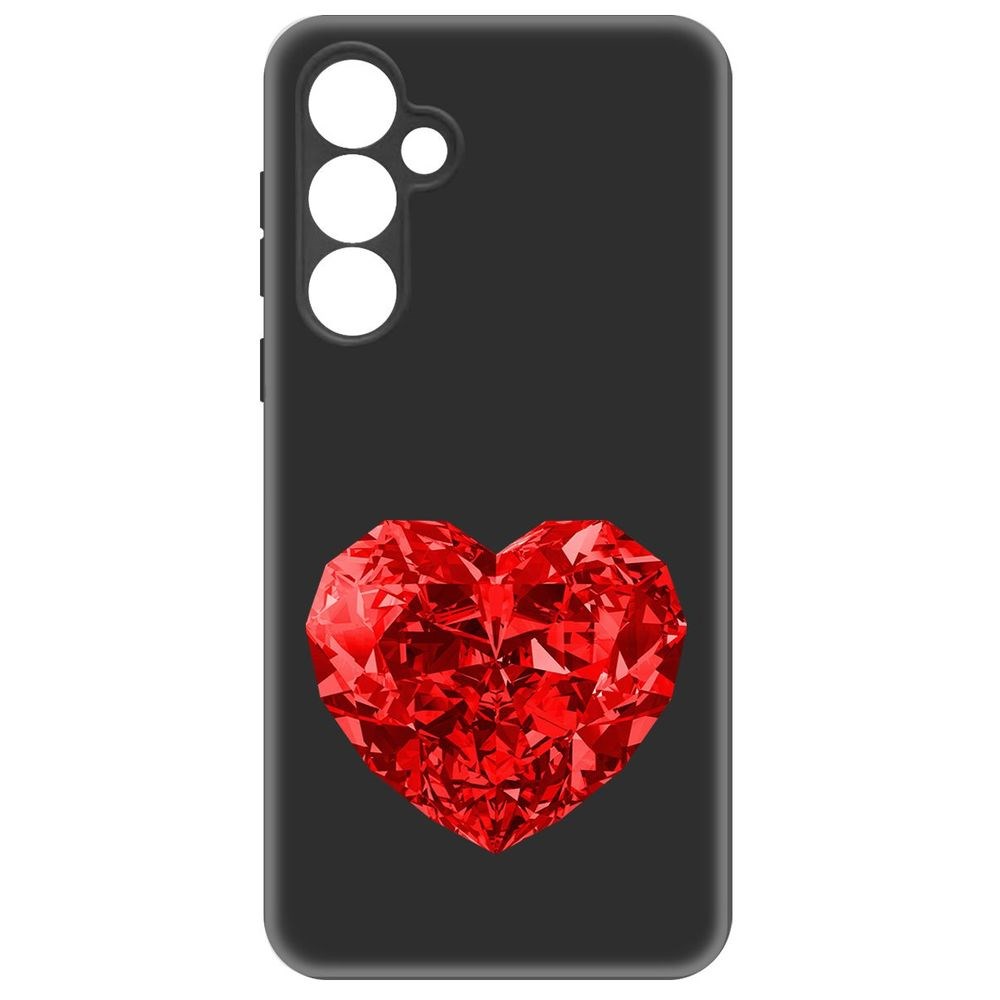 

Чехол-накладка Krutoff Soft Case Рубиновое сердце для Samsung Galaxy S23 FE черный