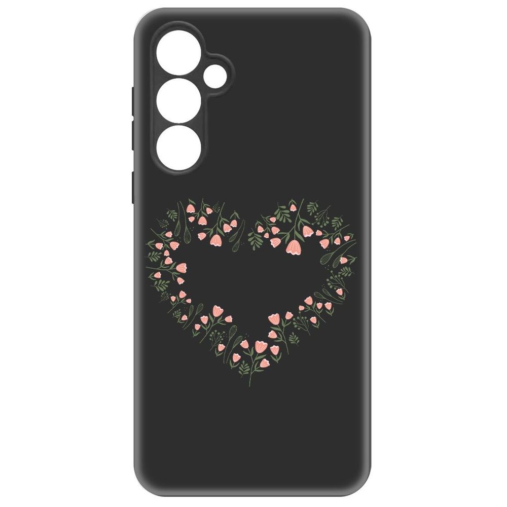 

Чехол-накладка Krutoff Soft Case Цветочное сердце для Samsung Galaxy S23 FE черный