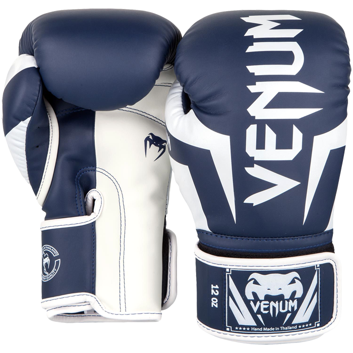 Перчатки Venum Elite Navy Blue/White (14 oz)