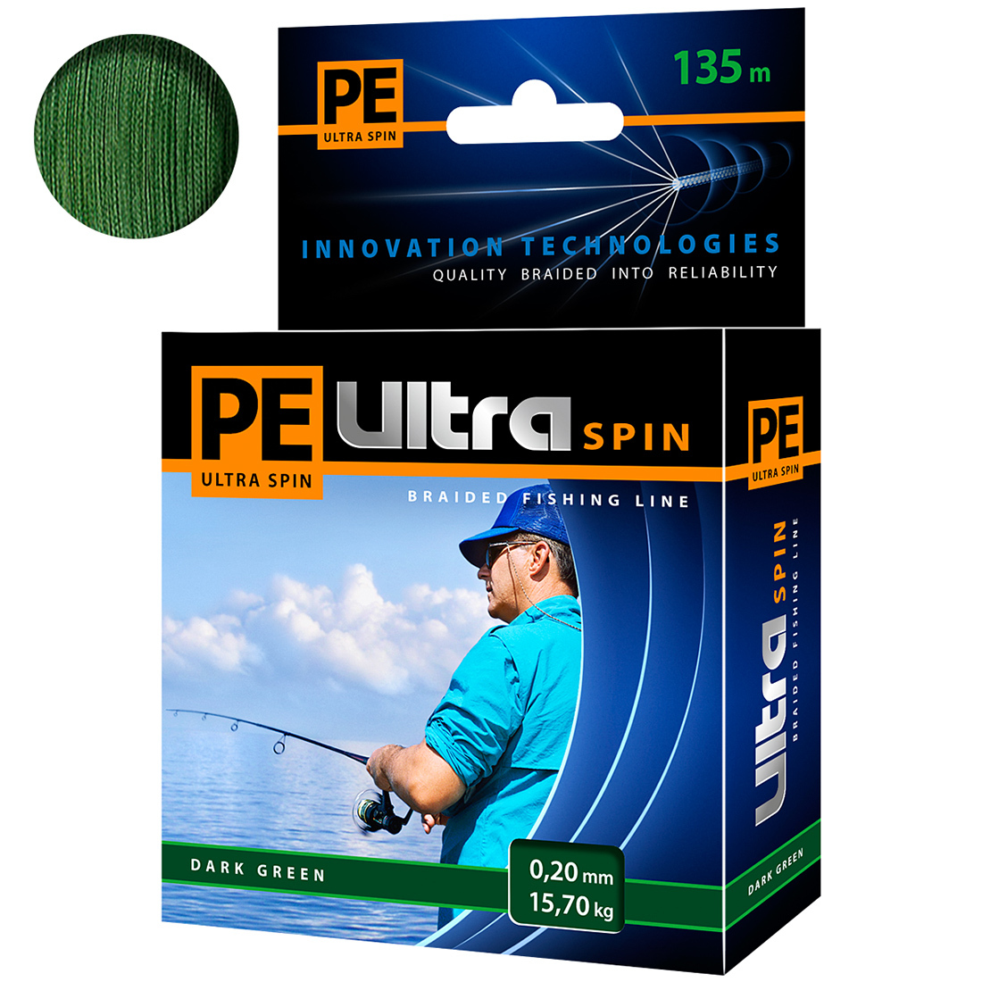 

Плетеный Шнур Для Рыбалки Aqua Pe Ultra Spin Dark Green 0,20mm 135m, Зеленый, PE ULTRA SPIN