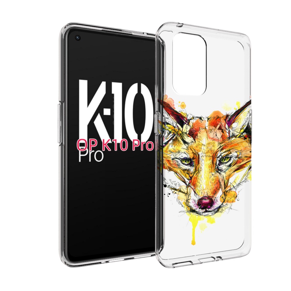 

Чехол MyPads Акварельная лиса для OPPO K10 Pro, Прозрачный, Tocco