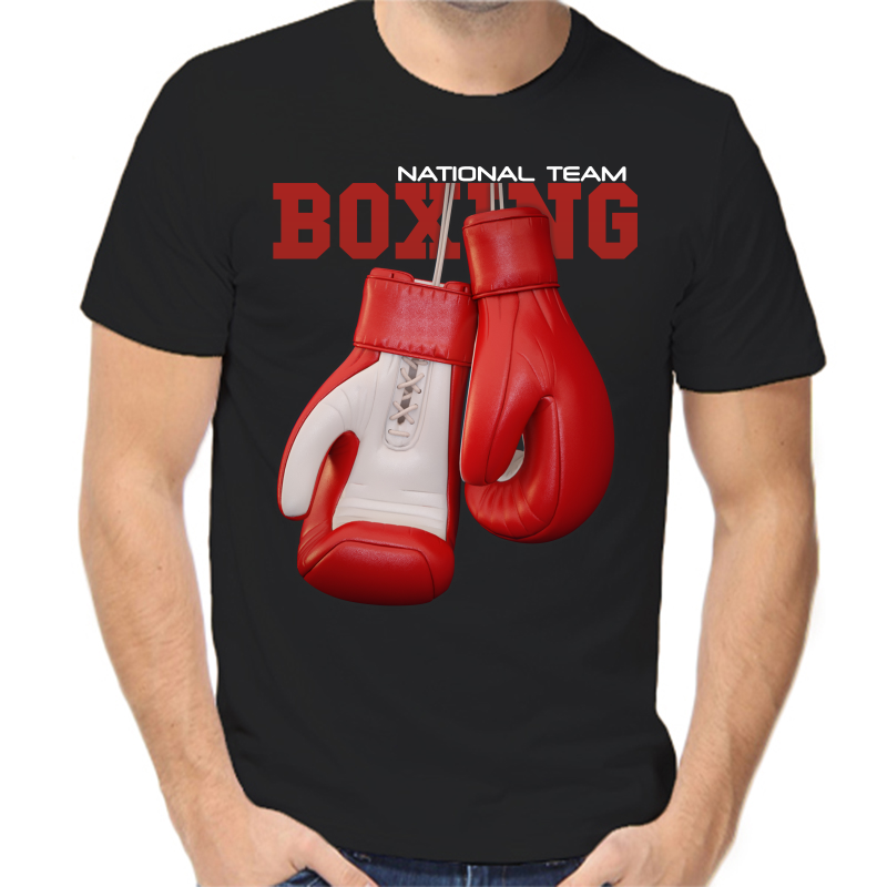 

Футболка мужская черная 50 р-р boxing 2, Черный, fm_national_team_boxing