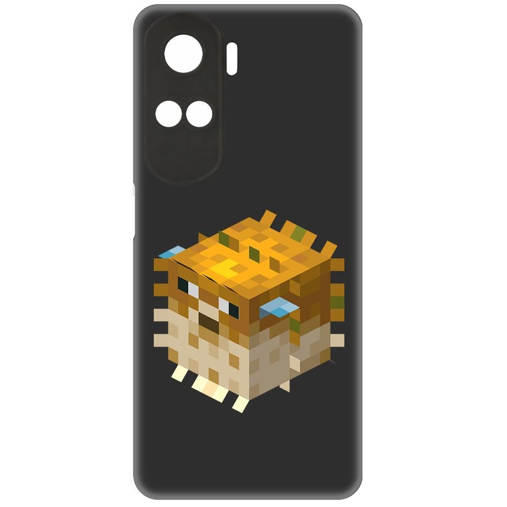 Чехол-накладка Krutoff Soft Case Minecraft-Иглобрюх для Honor X50i 600015232472 черный