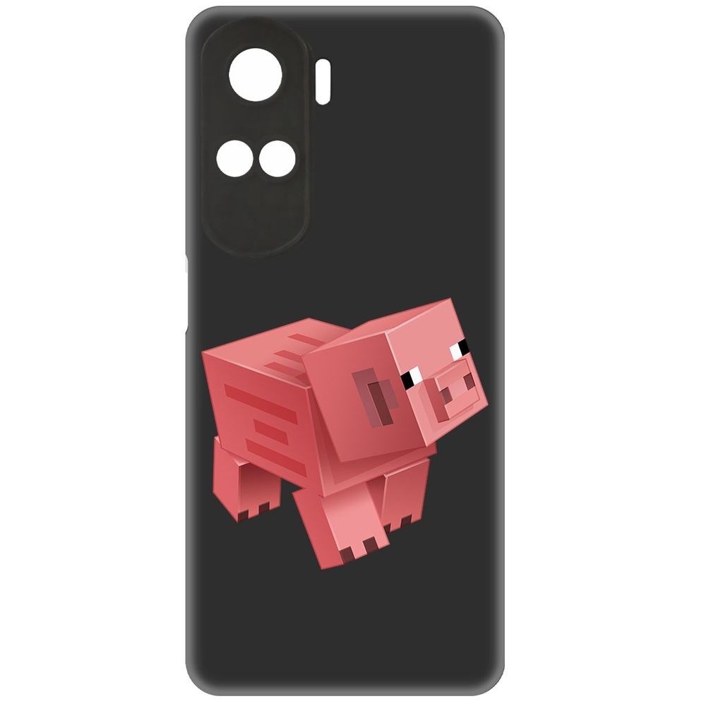 

Чехол-накладка Krutoff Soft Case Minecraft-Свинка для Honor X50i черный