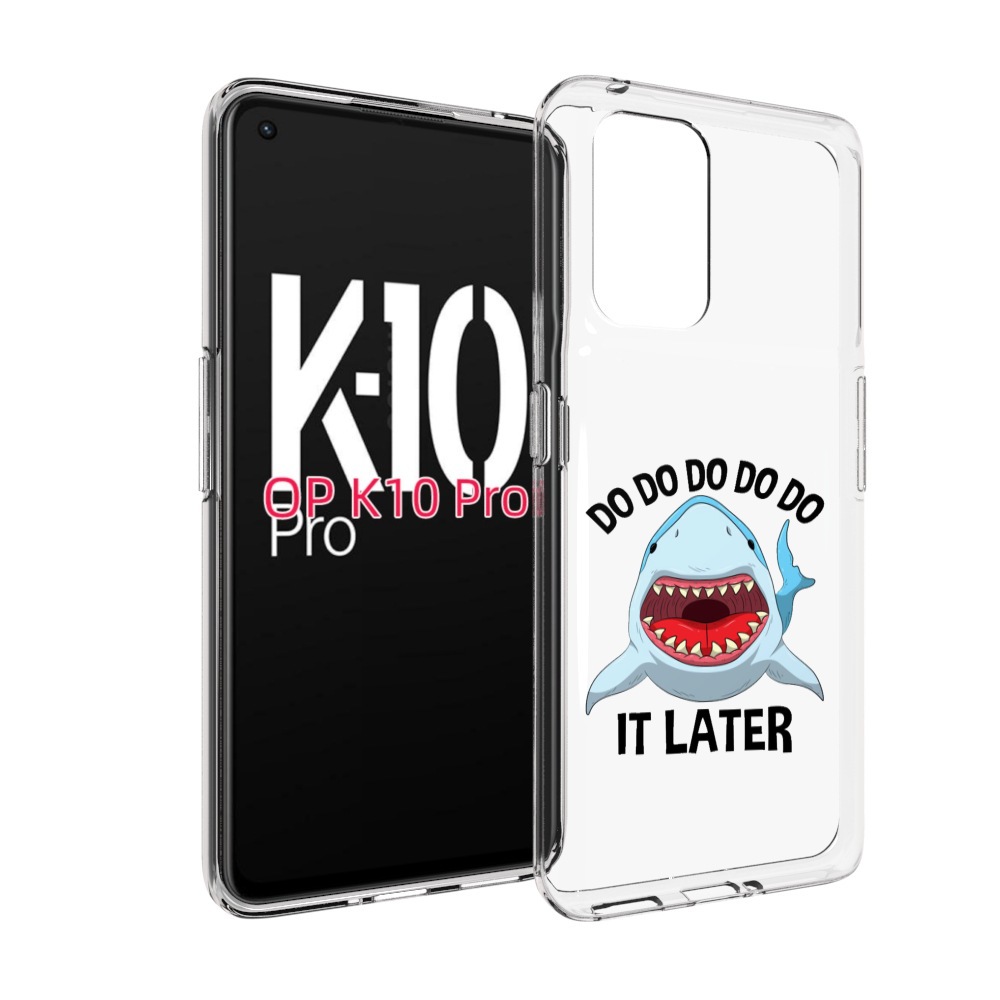 

Чехол MyPads Акула для OPPO K10 Pro, Прозрачный, Tocco