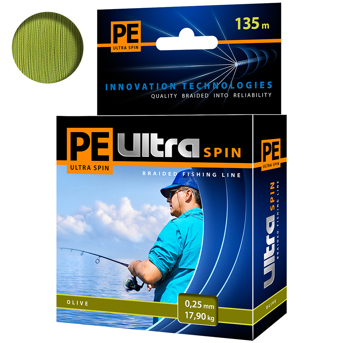 

Плетеный Шнур Для Рыбалки Aqua Pe Ultra Spin Olive 0,25mm 135m, Зеленый, PE ULTRA SPIN