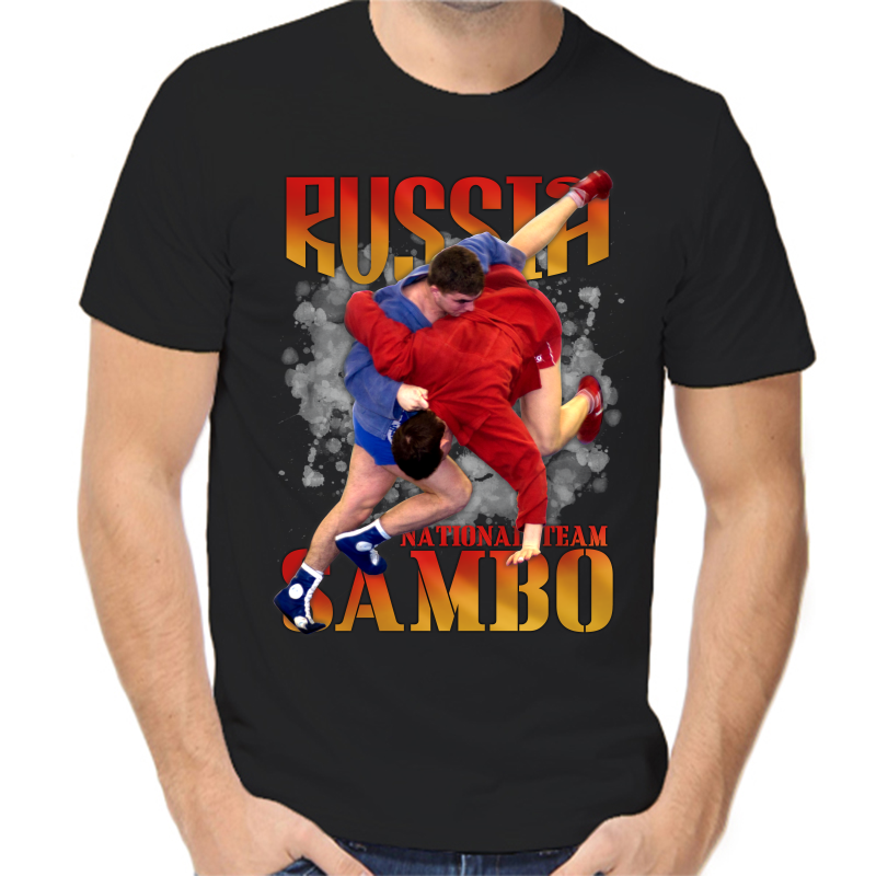 

Футболка мужская черная 46 р-р russia national team sambo, Черный, fm_national_yeam_cambo