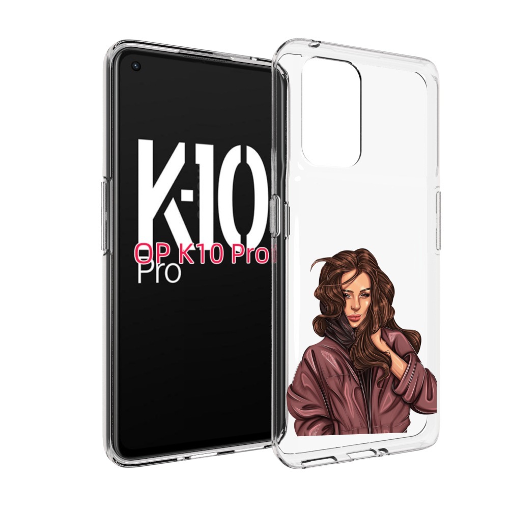

Чехол MyPads Арт-рисунок-девушки для OPPO K10 Pro, Прозрачный, Tocco