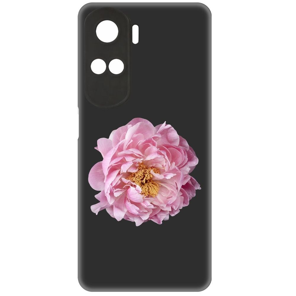 

Чехол-накладка Krutoff Soft Case Розовый пион для Honor X50i черный