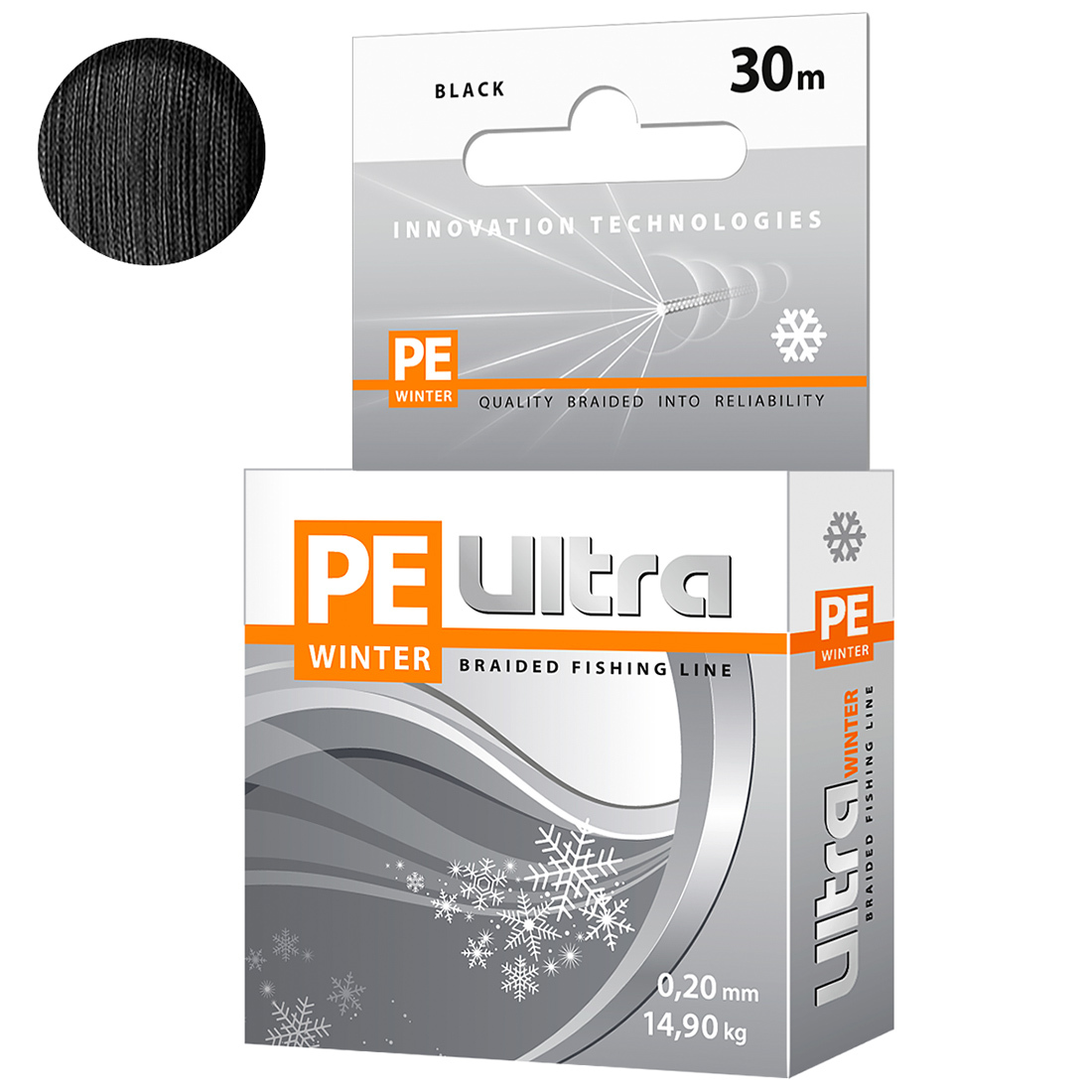 

Плетеный Шнур Для Рыбалки Aqua Pe Ultra Winter 0,20mm 30m, Черный, PE ULTRA