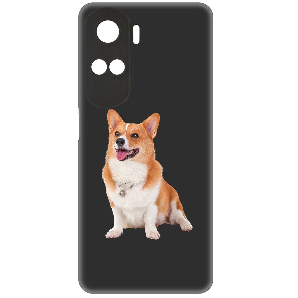Чехол-накладка Krutoff Soft Case Корги для Honor X50i черный