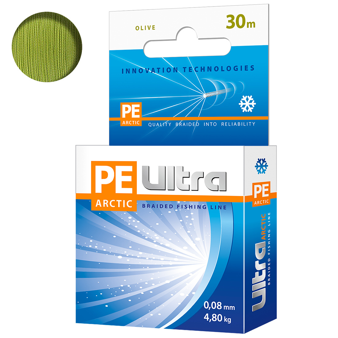 

Плетеный Шнур Для Рыбалки Aqua Pe Ultra Arctic 0,08mm 30m, Зеленый, PE ULTRA