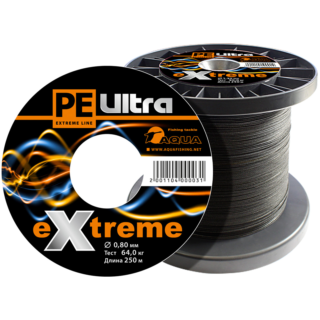 

Плетеный Шнур Для Рыбалки Aqua Pe Ultra Extreme 0,80mm (Цвет Черный) 250m, PE ULTRA EXTREME