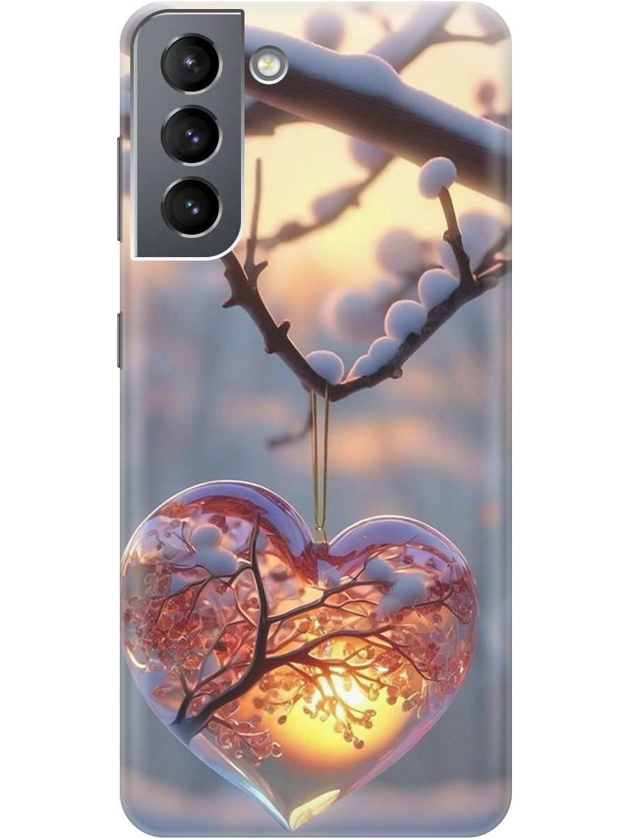 

Силиконовый чехол на Samsung Galaxy S21 FE 5G с принтом "Ледяное сердце", Прозрачный;белый;желтый;оранжевый, 734543491