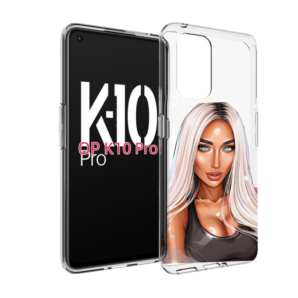 

Чехол MyPads Блондинка женский для OPPO K10 Pro, Прозрачный, Tocco