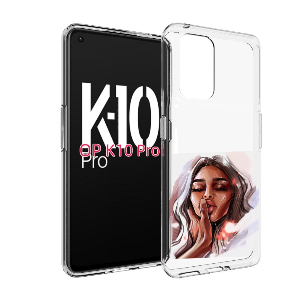 Чехол MyPads Большие-губы женский для OPPO K10 Pro