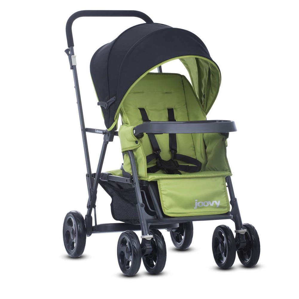 фото Коляска для погодок/двойни joovy caboose graphite зеленый