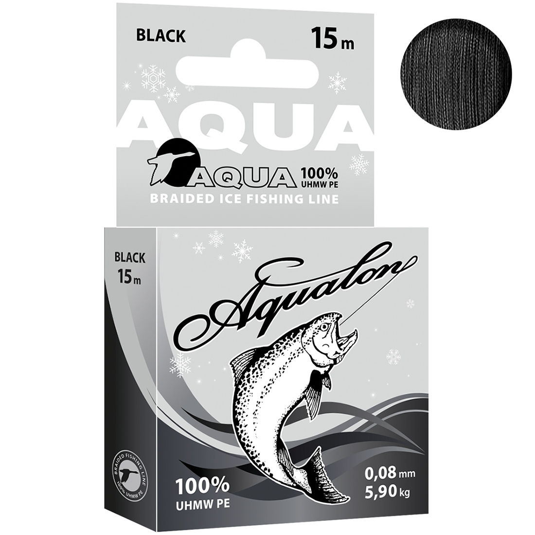 

Плетеный Шнур Для Рыбалки Aqua Aqualon Black Зимний 0,08mm 15m, Черный, Aqualon