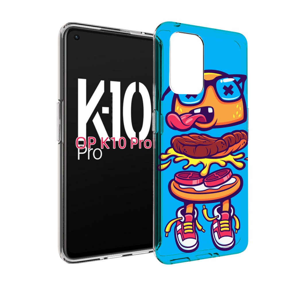 

Чехол MyPads Бургер с очками для OPPO K10 Pro, Прозрачный, Tocco