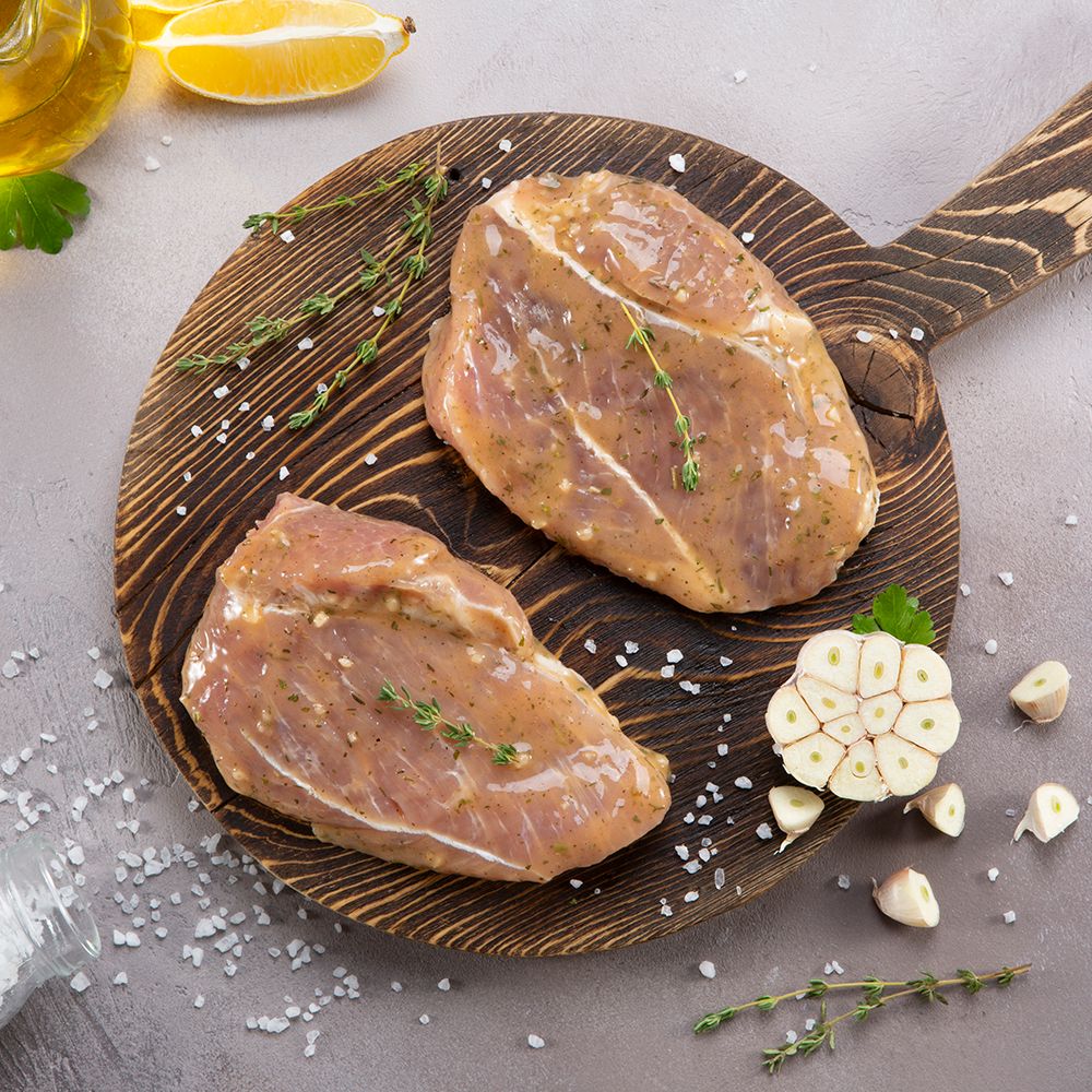 

Стейк свиной Мясновъ в средиземноморском маринаде