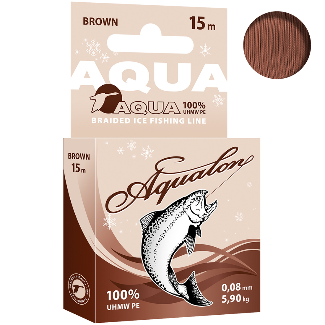 

Плетеный Шнур Для Рыбалки Aqua Aqualon Brown Зимний 0,08mm 15m, Коричневый, Aqualon