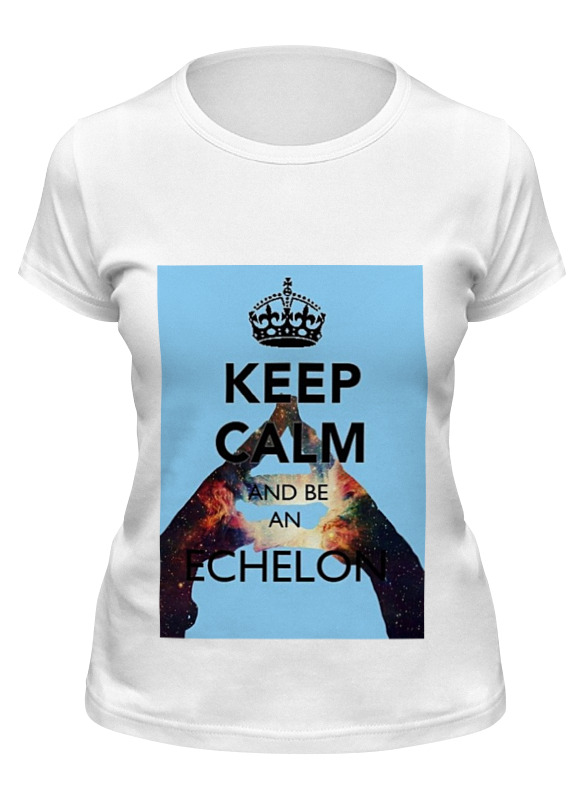 

Футболка женская Printio Keep calm and be an echelon белая M, Белый, Keep calm and be an echelon
